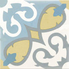 Mosaic House Moroccan tile Lucifer C6-14-11-2-29 Pacific Blue White Blue Yellow Azur Blue  cement, encaustic, field, pattern 